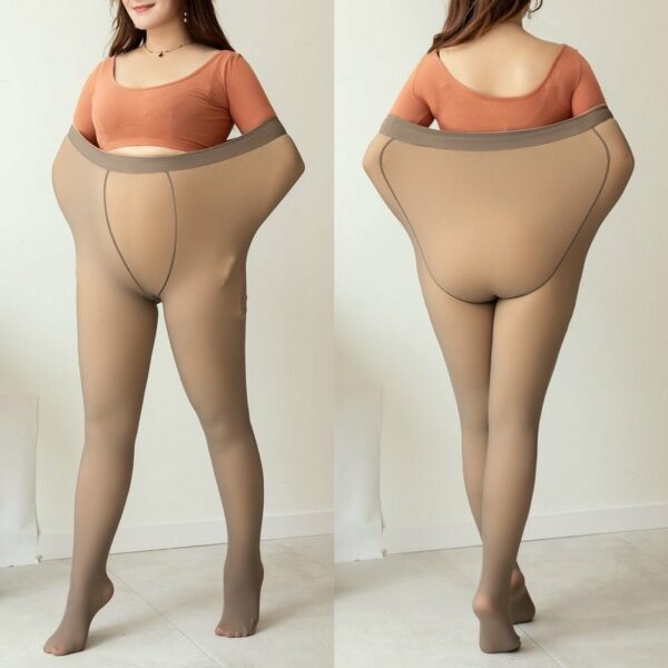 Flawless Legs Fake Translucent Warm Plush Lined Elastic Tights - Image 13