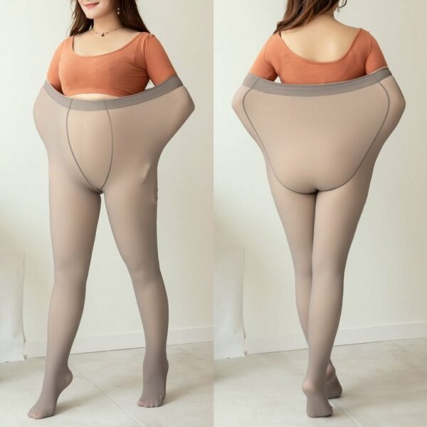 Flawless Legs Fake Translucent Warm Plush Lined Elastic Tights - Image 14